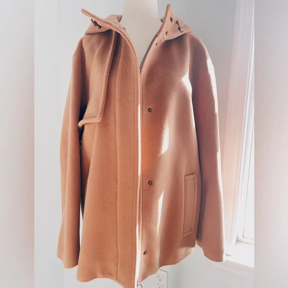 Akris Punto Hooded Wool-Blend Coat - Picture 9 of 16